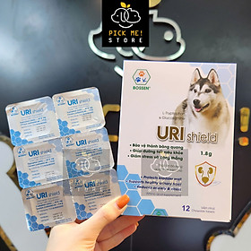 BOSSEN - URI Shield (dogs) Hỗ Trợ Bảo Vệ Bàng Quang cho Chó, giúp Tiết Niệu khỏe - Hộp 12 viên