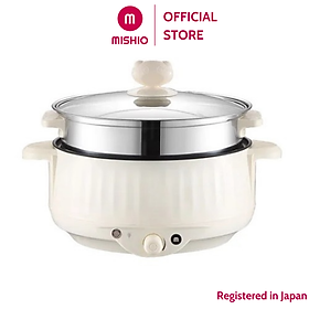 Nồi lẩu điện 4.0L Mishio MK275 kèm xửng hấp inox - Hàng chính hãng