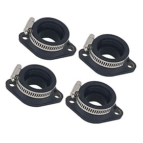 4x Universal Carb Intake Adapter Boot Flange For PWK 28/30mm Carburetor UTV