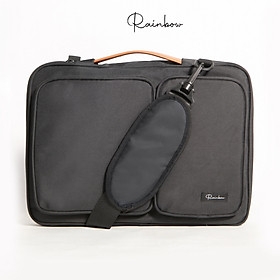 Túi chống sốc Laptop, túi macbook 14inch -15.6 inch Rainbow BG001 chất liệu Canvas chống thấm, lót mút + nhung chống va đập bảo vệ thân máy