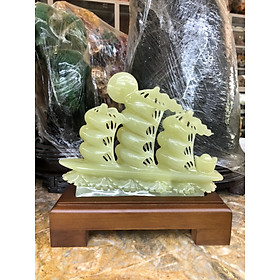 Tượng thuận buồm xuôi gió phong thủy đá ngọc Onyx size nhỏ