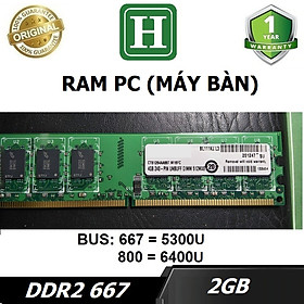 Mua Ram PC 2GB DDR2 bus 667 (5300U) ram dùng cho máy bàn  desktop