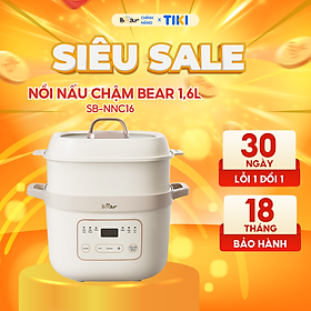 Mua Nồi Nấu Chậm Bear 1 6L Đa Năng 6 Chế Độ Ninh Nấu Hầm Hấp Tiết Kiệm Thời Gian Giữ Trọn Chất Dinh Dưỡng -  SB-NNC16 Hàng chính hãng