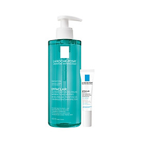 Bộ Gel rửa mặt và tắm giúp làm sạch bã nhờn,giảm mụn & thâm sẹo La Roche-Posay Effaclar Micro-Peeling Purifying Gel