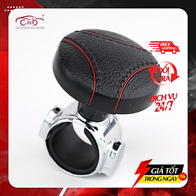 Tay Quay Trợ Lực Vô Lăng Ô Tô CIND JM-7613BR Màu Đen Chỉ Đỏ