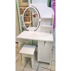 Mua Bàn trang điểm nhựa đài loan ngang 80cm kính tròn
