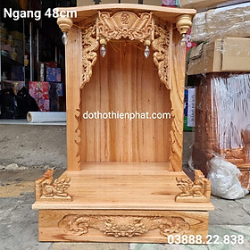 Mua Bàn thờ ông địa gỗ xoan ngang 48cm mẫu mới rất đẹp