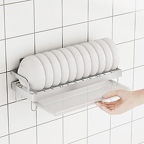 Kệ để chén đĩa đa năng dán tường inox 304 Hobby home decor KCD - Size nhỏ
