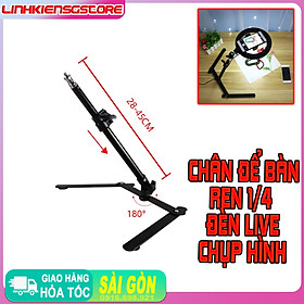 Chân chụp hình để bàn gấp gọn dùng gắn đèn live hỗ trợ chụp ảnh sp