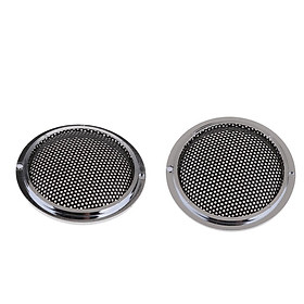 2Piece 1inch Speaker Round Grills Cover Case Decorative Circle with Screws