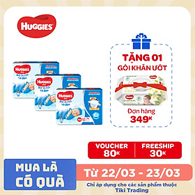 Combo 3 Gói Tã Dán Sơ Sinh Huggies NB74 (Dưới 5kg) - Gói 74 Miếng