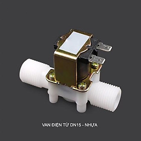 Mua Van nước điện từ thường đóng loại 12V hoặc 220V-TS101  bằng nhựa  ren ngoài DN15-ống D21  D20 - TS101