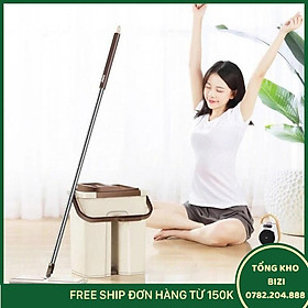 Cây Lau Nhà Tự Vắt Tặng Kèm Thùng Và Móc Treo Chổi - Free Ship Toàn Quốc