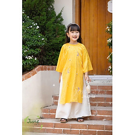 Bộ áo dài tết cho bé gái mẫu hoa mùa xuân xinh xắn diện lễ tết noel giáng sinh năm mới từ 10-40kg hàng thiết kế cao cấp