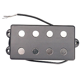 Double Coils Humbucker Pickup Black Cover for 4-String Duplex Electric Bass