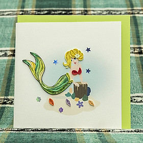 Thiệp Giấy Xoắn Biển - Nàng Tiên Cá - CNS1507