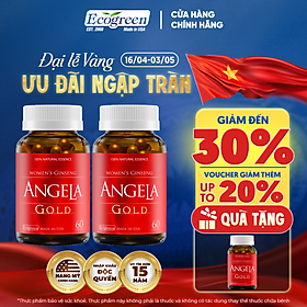 [Tặng Angela 15v] Combo 2 Hộp 60v - Viên Uống ANGELA GOLD Hỗ Trợ Sức Khỏe, Sắc Đẹp Và Sinh Lý Nữ