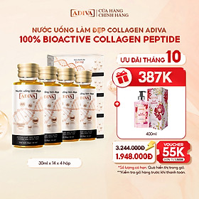 Combo 4 Hộp Nước Uống Làm Đẹp Collagen ADIVA- Giúp Làn Da Săn Chắc