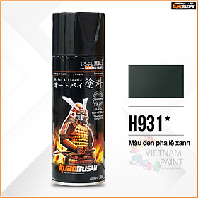 Sơn xịt Samurai Kurobushi - màu đen pha lê xanh H931 400 ml