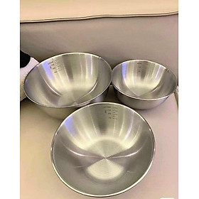 Mua Combo 3 bát trộn salad  đánh trứng thiết kế sâu lòng  có chia vạch tiện dụng  chất liệu 100% inox 304 cao cấp chống han gỉ  thiết kế sang trọng  thời trang  hiện đại