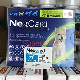 Một Viên 1V Nexgard Spectra - Ve Ghẻ Demodex Giun Chó 7,5-15Kg