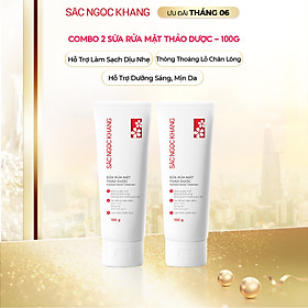 Combo 2 tuýp Sữa rửa mặt Sắc Ngọc Khang 100g giúp làm sạch bã nhờn, bụi bẩn cho da