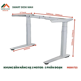 Bàn Làm Việc Nâng Hạ MAH-ARL23 , mặt bàn acrylic màu đen nhẵn
