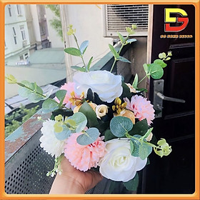 Mua Lẵng Hoa Để Bàn Hoa Giả Dài 24Cm Trang Trí Nội Thất Gia Đình Bàn Tiếp Khách Tiệc Cưới DG-194