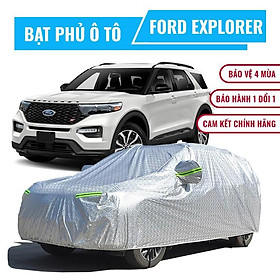 Bạt phủ xe ô tô 7 chỗ Ford Explorer, Bạt trùm xe Explorer SUV cao cấp chất liệu vải PEVA chống nắng mưa không thấm nước