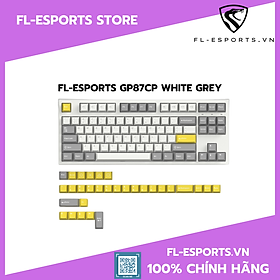 Bàn phím cơ FL-Esports GP87CP Gasket Mount White and Grey - Hàng chính hãng