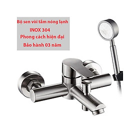 Bộ sen vòi tắm nóng lạnh OS810S chất liệu inox 304 nguyên khối + Dây dẫn nước vòi sen + Tay sen tròn + Gác tay sen