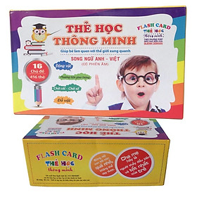 Dạy trẻ thông minh sớm - Bộ 416 Thẻ Học Tiếng Anh Thông Minh Flashcard Cho Bé - 16 chủ đề - 