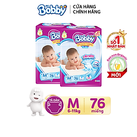 Combo 2 tã dán Bobby đệm thun thấm mồ hôi