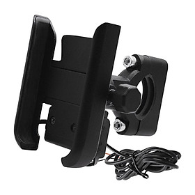 Universal Motorcycle Scooter Phone Mount Holder USB Charger for 4~6.5