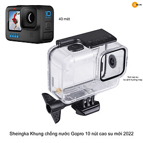 Mua Cage chống nước cho Gopro 10 9 nút cao su mẫu mới 2022