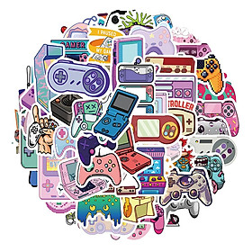 Sticker máy chơi game hoạt hình cute trang trí mũ bảo hiểm, guitar, ukulele, điện thoại, sổ tay, laptop-mẫu S50