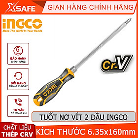 Mua Tua vít 2 đầu INGCO AKISD0201 Tuốc nơ vít kích thước 6.35x160mm  tay cầm có thể hoán đổi lẫn nhau - Chính hãng  XSAFE 