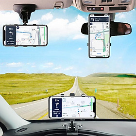 Giá đỡ điện thoại/GPS DVR xoay 360 độ gắn kính chiếu hậu xe hơi