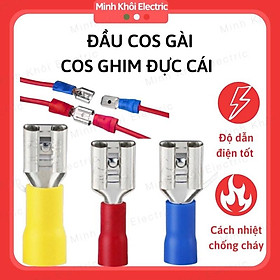 Mua Combo 100c Đầu Cos Gài  cos ghim đực cái cốt ghim dẹp đực cái  đầu cosse cắm đực cái