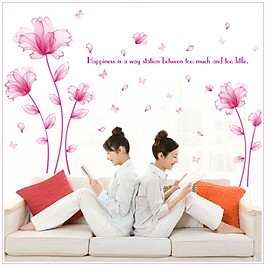 Mua TRANH DECAL 3D TRANG TRÍ DÁN TƯỜNG PHÒNG KHÁCH  PHÒNG NGỦ KIỂU HOA LÁ -HÀNG CAO CẤP