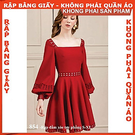 Rập giấy A0 đầm nữ mã 854 (BẢN VẼ)