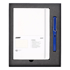 Lamy Notebook A5 Softcover White + Lamy Safari Blue - GSNSa0026