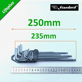 Mua Bộ lục giác bi 9 cây hệ inch 1/16 đến 3/8 Standard dài 235mm