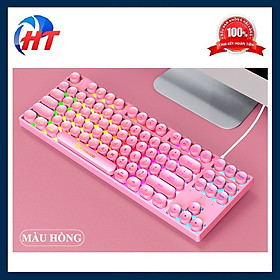 Mua Bàn phím giả cơ SHIPADOO K87 nút tròn với thiết kế mini nhỏ gọn có đèn led 7 màu cực đẹp -HT - HÀNG CHÍNH HÃNG