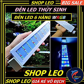 Đèn led siêu sáng WRGB 6 hàng led (bể 80cm-90cm) - đèn cho bể thủy sinh - hồ cá cảnh - phụ kiện cá cảnh - shopleo