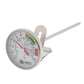 14°F ~ 212°F (-10°C ~ 100°C) Stainless Steel Kitchen Instant Read Food Coffee Milk Thermometer Celsius/Fahrenheit selectable