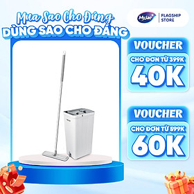 Bộ cây lau nhà tự vắt thông minh 3 thanh vắt sợi microfiber