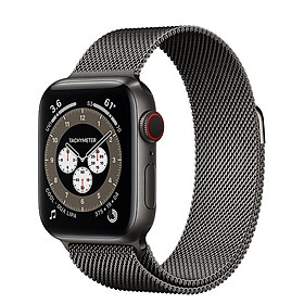 Đồng Hồ Thông Minh Apple Watch Series 6 LTE GPS + Cellular Stainless Steel Case With Milanese Loop (Viền Thép & Dây Thép) - Hàng Chính Hãng VN/A