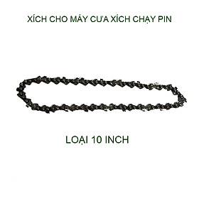 (Phụ kiện) Xích hoặc Lam cho máy cưa xích chạy pin, loại 8 - 10 inch tùy chọn