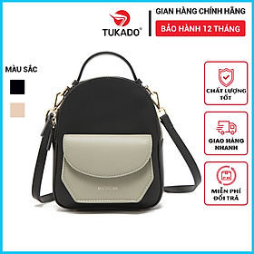 Balo Nữ Mini Thời Trang MICOCAH Đi Học Đi Chơi Phối Màu Vintage Siêu Đẹp Đeo Chéo Đeo Vai Tiện Dụng MC43 - Tukado